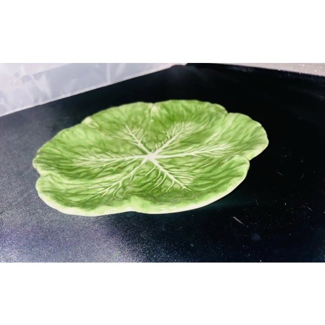 Mid-Century Modern Vintage Pier 1 Imports Cabbage Leaf Platter For Sale - Image 3 of 4