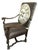 Antique Hacienda Chair Upholstered With Vintage Zapotec Tapestry From Oaxaca and New Leather For Sale In Saint Louis - Image 6 of 9