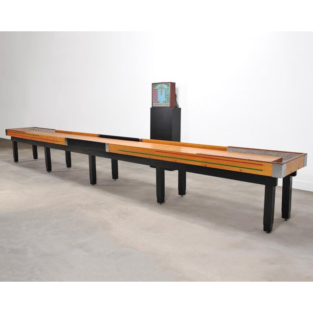Art Deco 20th Century Americana Arcade Shuffleboard Game Table 22 Ft For Sale - Image 3 of 18