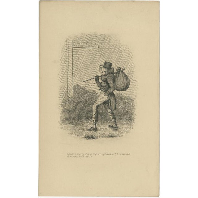 Paper Robert Seymours, Humorous Victorian Social Caricatures, 1836, Engravings, Set of 3 For Sale - Image 7 of 9