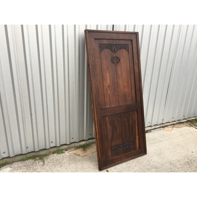 An oak door from a 19th century wardrobe The door is in good working order as a wardrobe door or as a wall decoration,...