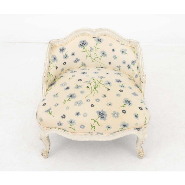 Louis XV Style Floral Upholstered Child's Bergere For Sale - Image 4 of 8