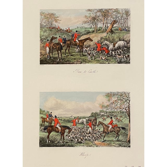 1950s Pair of Fox Hunt Prints From Fore's Sporting Scraps For Sale - Image 5 of 7