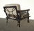 Vintage Chinoiserie Asian Black Lounge Chair With Brass For Sale - Image 12 of 12