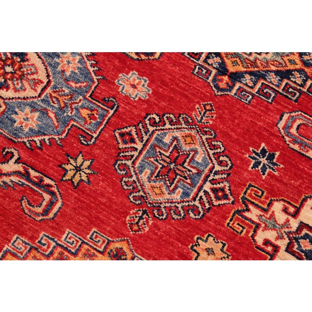 Southwestern Super Kazak Red/Beige Wool Rug - 8'3'' X 9'8'' For Sale In New York - Image 6 of 10
