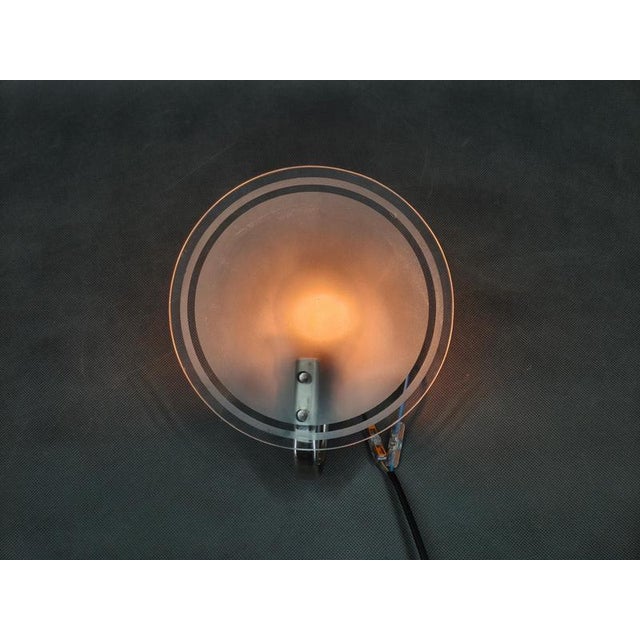 Art Deco Czech Frosted Glass Wall Lights, 1940s, Set of 2 For Sale - Image 3 of 11