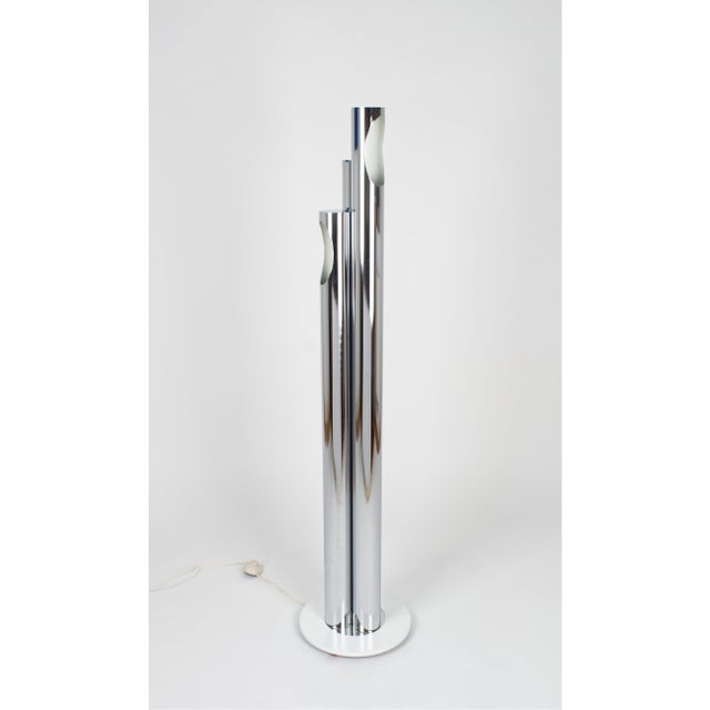 Space Age Chrome 3-Light Floor Lamp from Estiluz, Spain, 1970s For Sale - Image 9 of 9