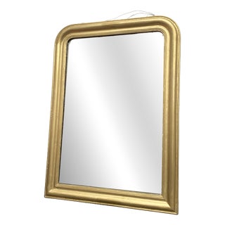Louis Philippe Mirror in Stuccoed and Gilded Wood, 1800s For Sale