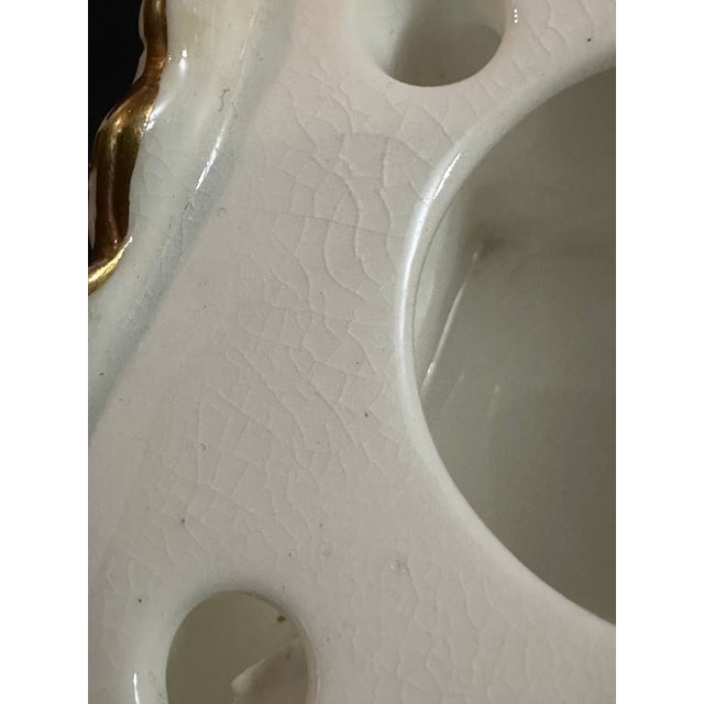 19th Century 19th Century French Porcelain Double Inkstand in Rococo Revival Style, Blue & Gilt For Sale - Image 5 of 13