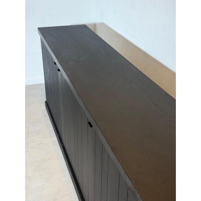 Black Wooden Sideboard with Panel Doors For Sale - Image 6 of 13