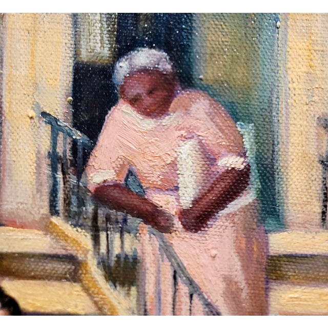 Mabel Alvarez - Mother ,Son & Her Black Mammy- 1930s Oil Painting For Sale - Image 4 of 8