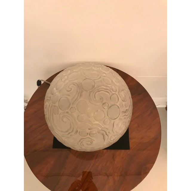 Metal French Art Deco Table Lamp by Sabino With Geometric Motif For Sale - Image 7 of 12