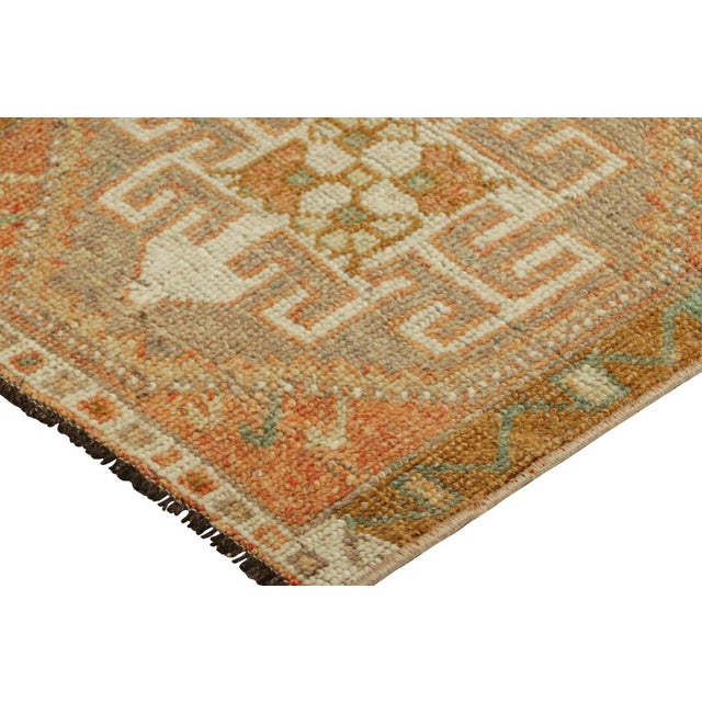 Vintage Turkish Rug in Pink and Cream With Floral Medallions | Rug & Kilim For Sale In New York - Image 6 of 7