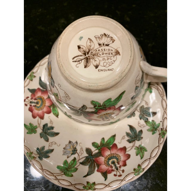 19th Century Circa 1860 English Minton Passion Flower Transfer Ware Dinnerware Set- 43 Pieces For Sale - Image 11 of 13