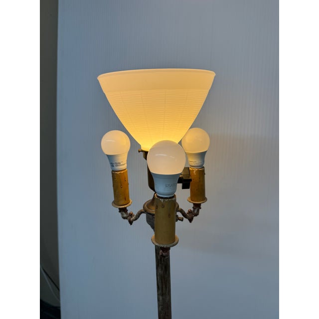 Early 20th Century Antique French Provincial Style Torchiere Lamp For Sale - Image 5 of 12