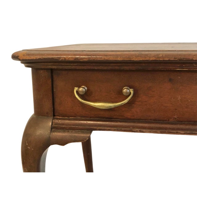 Brown Early 20th Century Antique Cabriolet Ball & Claw Table, Desk For Sale - Image 8 of 11