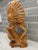 Mid-Century Balinese Art Deco Seated Janger Dancer With Fan Sculpture For Sale - Image 9 of 10