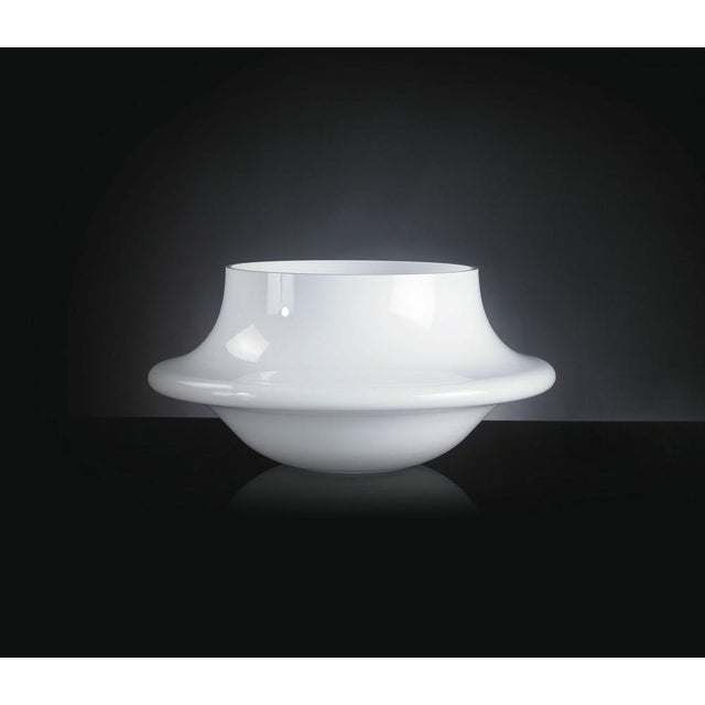 Contemporary White Glass Atollo Vetro Bowl from VGnewtrend For Sale - Image 3 of 3