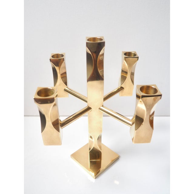 Brass Candlestick by Lars Akesson and Ulf Larsson, 1984 For Sale - Image 3 of 6