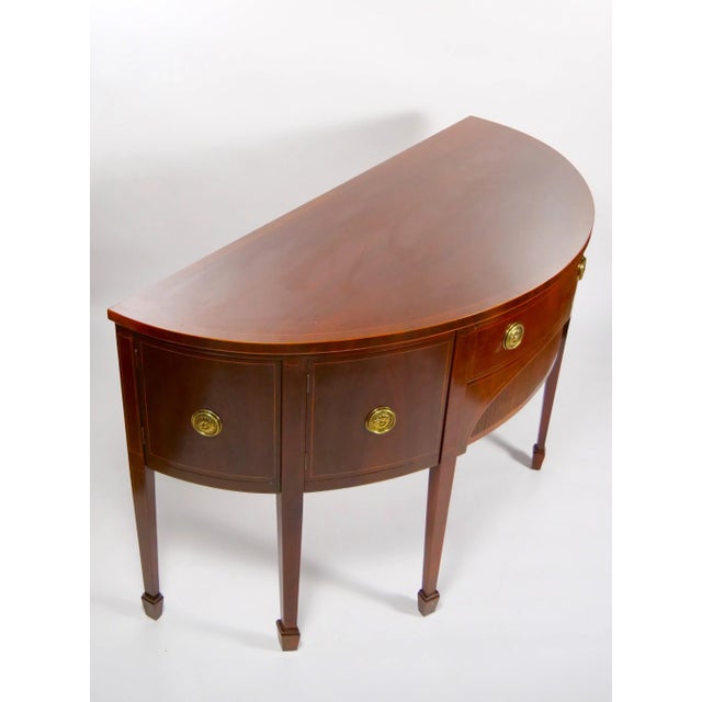 American Federal Style Mahogany Inlaid Decorated Credenzas / Sideboard For Sale In New York - Image 6 of 12