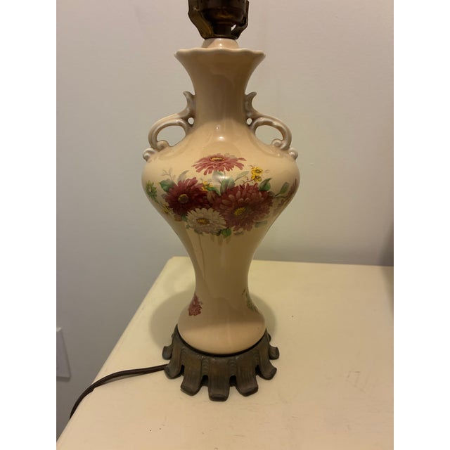 Early 20th Century Floral Pattern Porcelain Table Lamps For Sale - Image 10 of 15