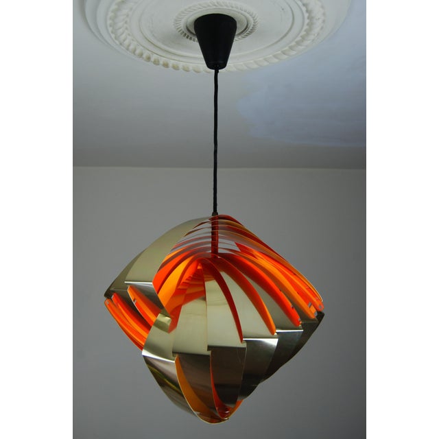 Metal Danish Konkylie Pendant by Louis Weisdorf for Lyfa, 1960s For Sale - Image 7 of 12