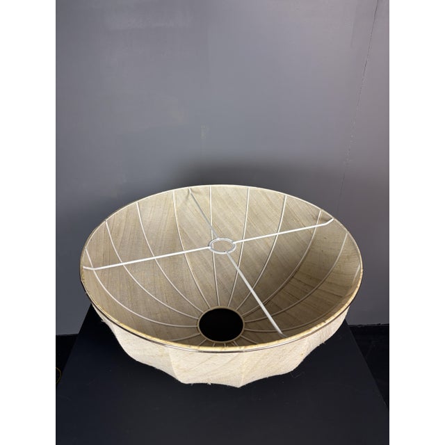 Mid-Century Boho Pencil Reed Rattan Table Lamp with Mushroom Shade, 1970s For Sale - Image 12 of 18