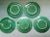 Green Vintage Sarraguemines Fruit Patterned Green Glaze Serving Platter & Small Plates Set- 6 Pieces For Sale - Image 8 of 13