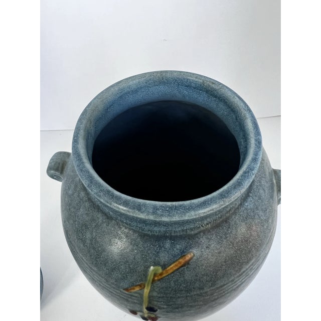 1930s Weller Blue Cornish Large Ginger Jar For Sale - Image 6 of 11