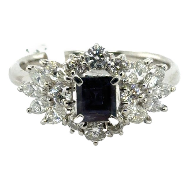 Late 20th Century Platinum Alexandrite Ring, Size 7 For Sale