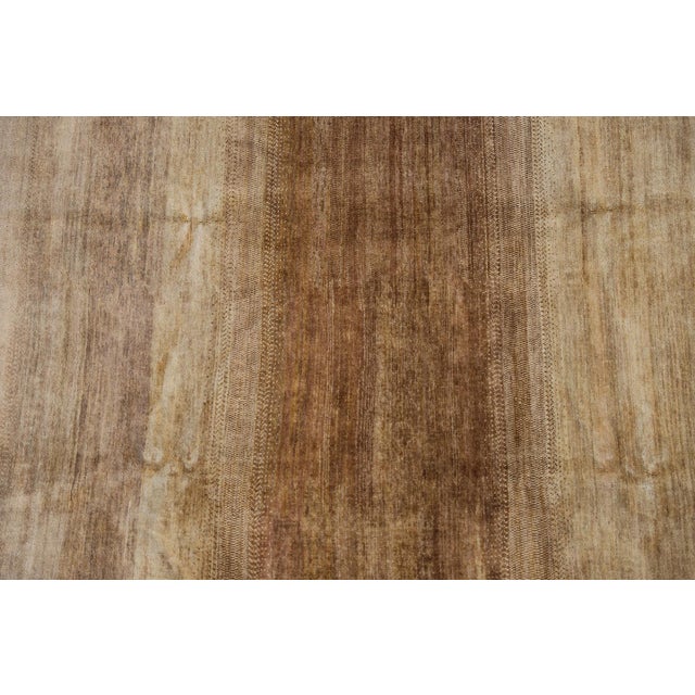 9x12 Contemporary Brown & Gold Ombré Rug | Hand-Knotted Indian Wool For Sale - Image 4 of 5