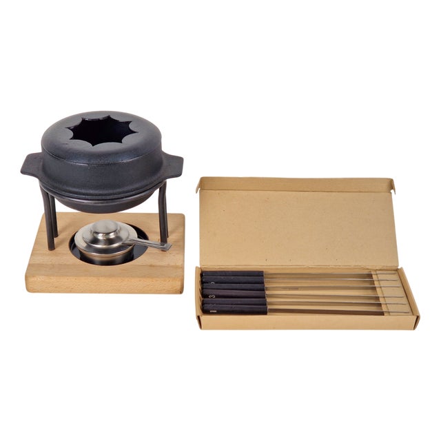 Vintage Danish Boda Shop Fondue Set, Sweden, 1960s, Set of 2 For Sale