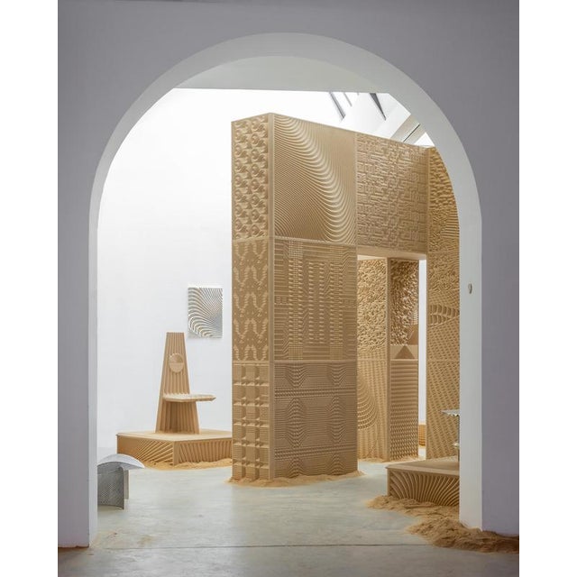 Paper Deus Ex Machina Wave Wall Panel in Bio-Based Uncoated MDF by Arno Hoogland For Sale - Image 7 of 8