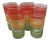 Vintage Colored Striped Cocktail Highball Bar Glasses - Set of 4 For Sale