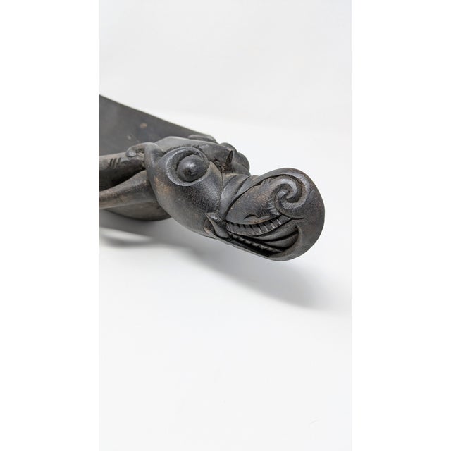 1930s-1940s Borneo Dayak Tribe "Aso" Dragon Dog Bowl For Sale - Image 4 of 7