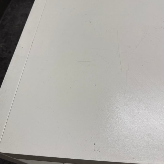 White Contemporary White Parsons-Style Writing Desk For Sale - Image 8 of 12