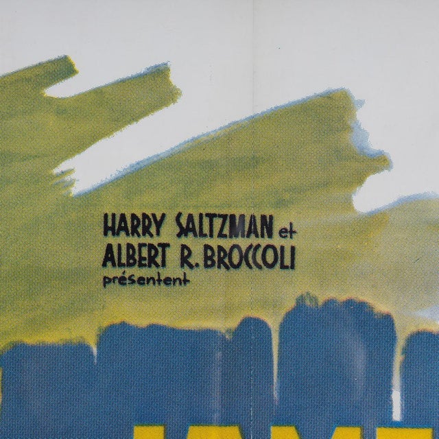 Black French James Bond 007 Dr. No Grande Release Poster, 1962 For Sale - Image 8 of 18