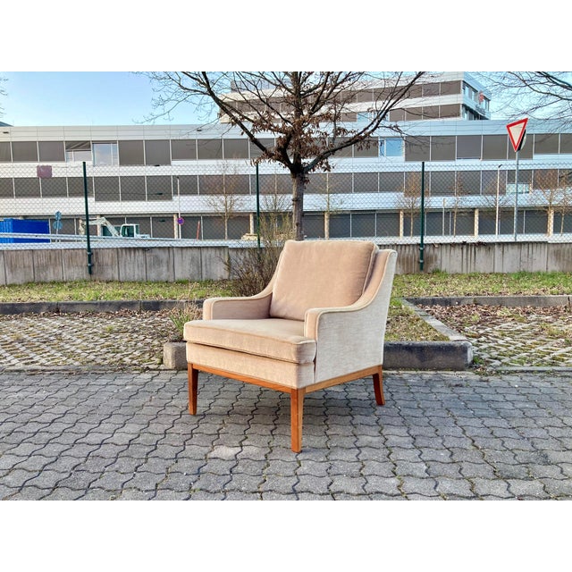 Beige Mohair Lounge Chair by Rudolf Glatzel for Kill International, 1960s For Sale - Image 8 of 15