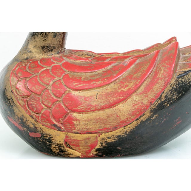 Vintage Hand-Carved Wooden Duck Sculptures—A Pair For Sale - Image 12 of 12