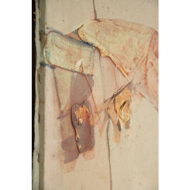 1960's Abstract Expressionist Horse & Rider Acrylic Canvas Painting For Sale - Image 4 of 8