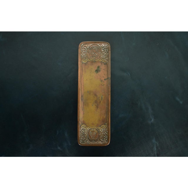 Tiffany Studios New York Zodiac Pattern Bronze Pen Tray For Sale In South Bend - Image 6 of 12