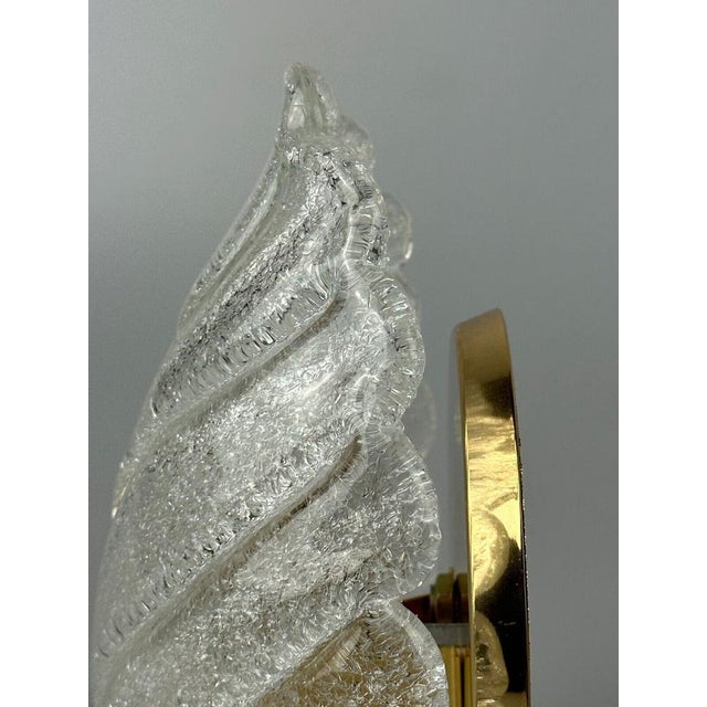 Spage Age Wall Lamp in Glass & Brass, 1970s For Sale - Image 12 of 18