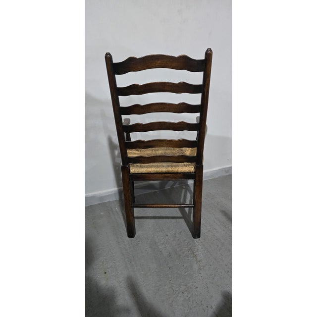 Oak Ladder Backed Dining Chairs, Set of 8 For Sale - Image 14 of 15