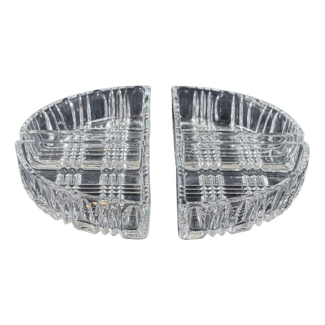 Mid-Century Crystal Centerpiece attributed to Nachtmann, 1960s, Set of 4 For Sale