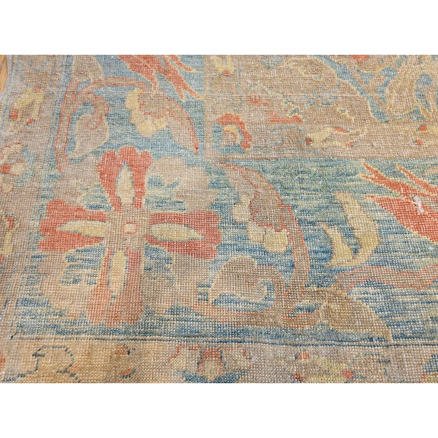 Vintage Turkish Oushak Rug, Hand-Knotted Wool, Allover Floral Design, 9' x 12' For Sale - Image 17 of 18