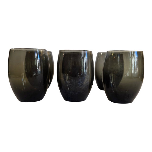 Mid 20th Century Holmegaard Per Lütken Smoky Highball Tumblers – Set of 6, Mid-Century Danish Modern For Sale