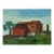 Folk Art Red Barn Painting - New Hampshire For Sale