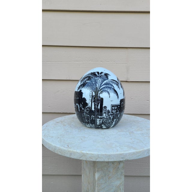 Vintage Large Scale Decorative Egg For Sale - Image 9 of 11