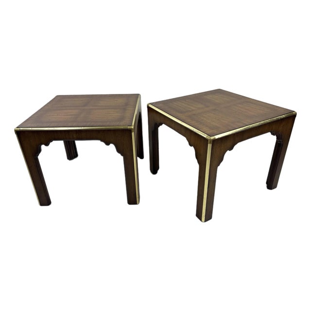 Mid-Century Vintage Walnut Side Tables After Baker Furniture For Sale