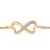 Contemporary Gold Vermeil Diamond Accent Heart Infinity Bolo Bracelet For Sale - Image 3 of 4